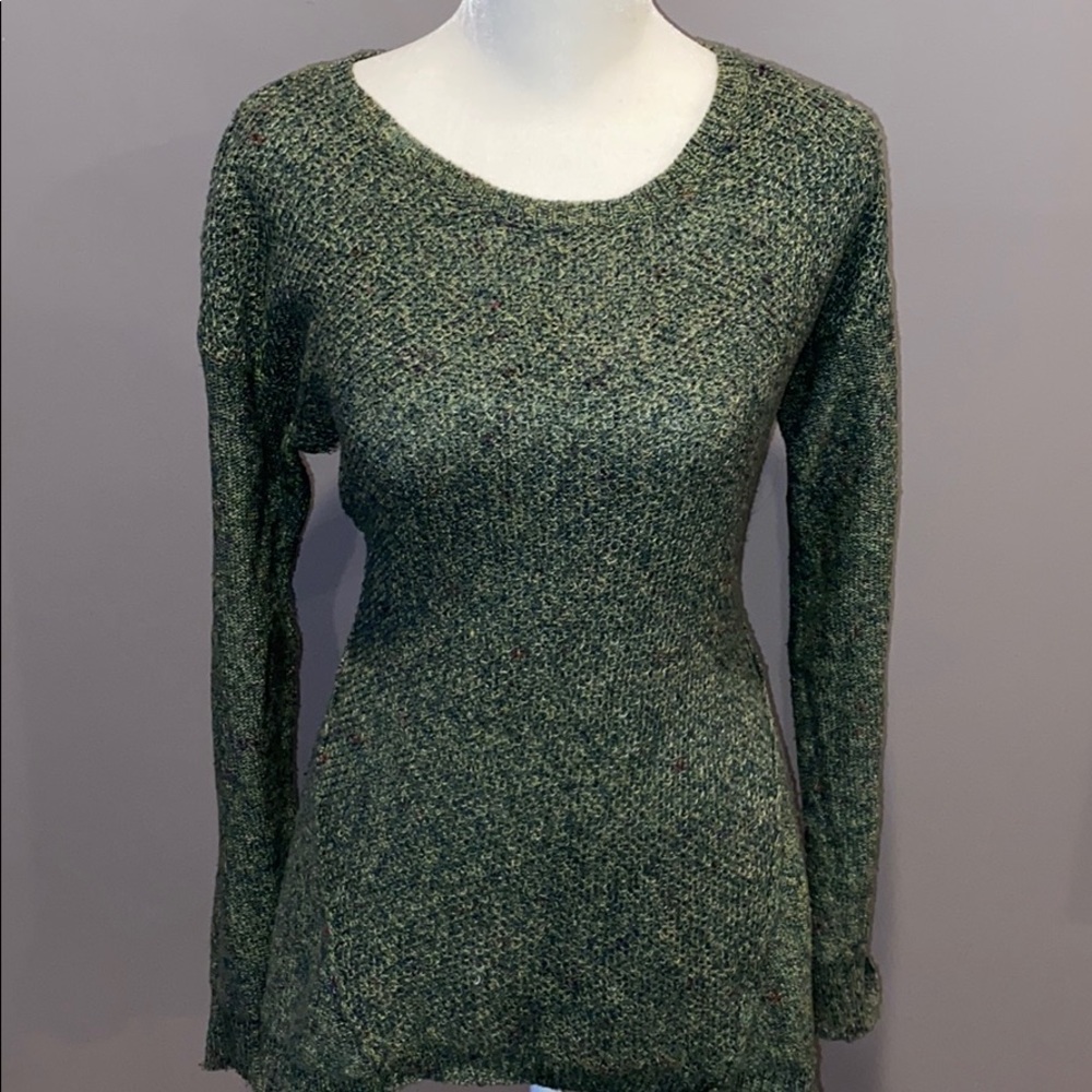 Hunter Green Specked Knit Sweater